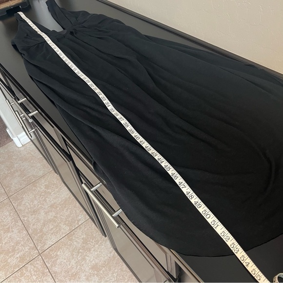 Free people Heidi Linen Blend Maxi dress, black, plunging neckline, sz S - Picture 7 of 13